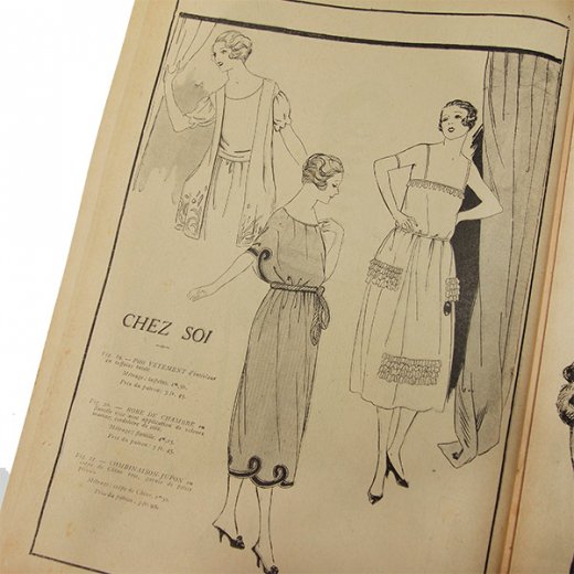 フランス La mode madame 1920年 アンティーク モード誌【No.65】 - フランス雑貨・輸入雑貨『Zakka MiniMini』|  フレンチガーリー 海外輸入雑貨のお店 | かわいい雑貨 | 蚤の市 | アンティーク
