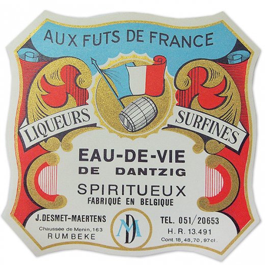 フランス ヴィンテージ ワインラベル【Aux futs de france