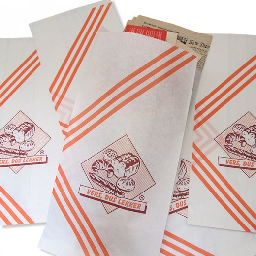 マルシェ袋 オランダ 海外市場の紙袋（ベーカリー）５枚セット