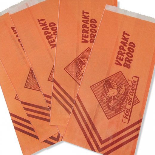 マルシェ袋 オランダ 海外市場の紙袋（ベーカリー・グラシン）５枚 