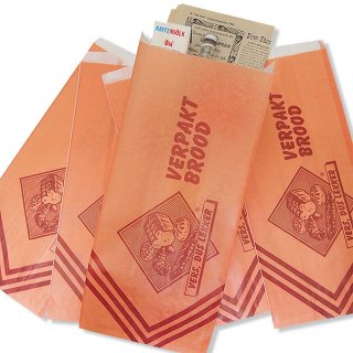 マルシェ袋 オランダ 海外市場の紙袋（ベーカリー・グラシン）５枚 