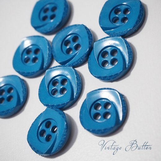 ドイツ ヴィンテージ ボタン 単品販売【Garter Blue】 - フランス雑貨
