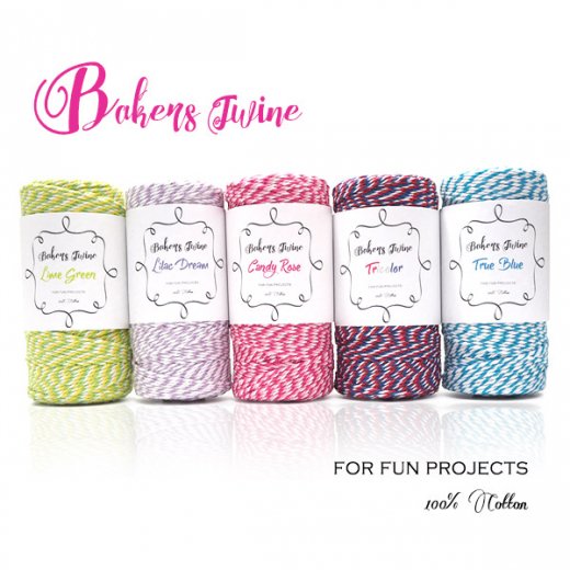 直輸入！コットン紐 撚り紐 Bakers Twine【100ｍ ロール売り】