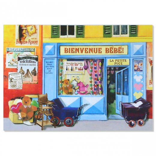 フランス ポストカード パリのお店シリーズ（BIENVENUE BEBE) - フランス雑貨『Zakka MiniMini』