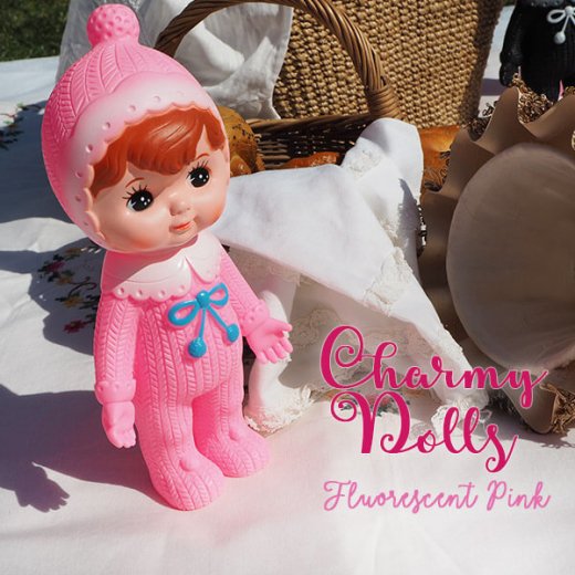 Charmy チャーミードール ソフビ人形【Fluorescent Pink】－ キッチュ雑貨『Zakka MiniMini』