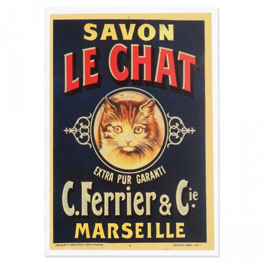 フランス ポストカード 猫 キャット （SAVON LE CHAT） - 海外 絵葉書