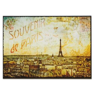 フランス ポストカード　エッフェル塔 パリの街並 バラ（souvenir de paris)