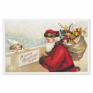 フランス クリスマスポストカード サンタクロース プレゼント（Joyeux Noel N）- 海外 絵葉書 ・ 輸入雑貨 Zakka MiniMini