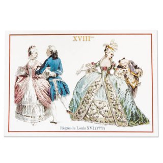フランス ポストカード 【ヴィクトリアン朝 ルイ16世時代 1777年衣装
