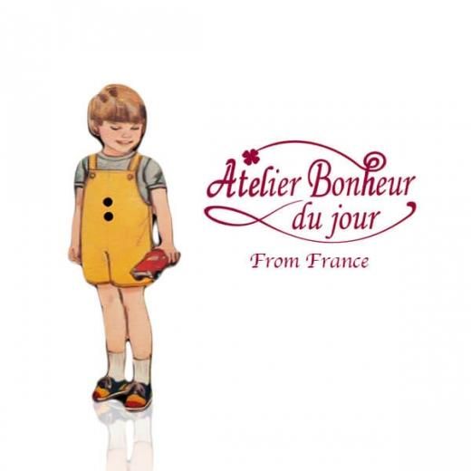 フランス輸入ボタン アトリエ ボヌール ドゥ ジュール 黄色い服の男の子 フランス輸入ボタン アトリエ ボヌール ドゥ ジュール 黄色い服の男の子