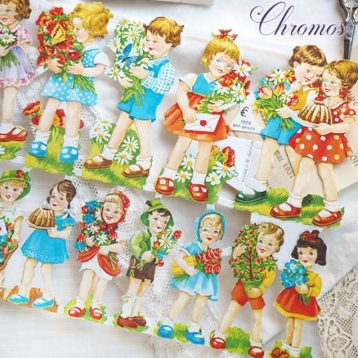 ドイツ クロモス【M】（チャイルド 花と幼子 バラ 忘れな草 デイジー