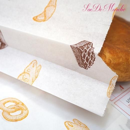 マルシェ袋 ハンガリー 海外市場の紙袋 ブレッド スイーツ5枚