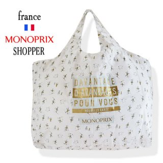 フランス直輸入！】 MONOPRIX モノプリ 限定エコバッグ【スキー柄】