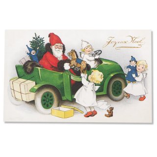 フランス クリスマス ポストカード 天使 サンタクロース プレゼント（Joyeux Noel P）- 海外 絵葉書 ・ 輸入雑貨 Zakka  MiniMini