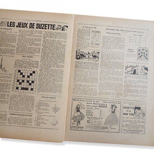 フランス La Semaine de Suzette（アンティーク週間誌  P）【画像3】