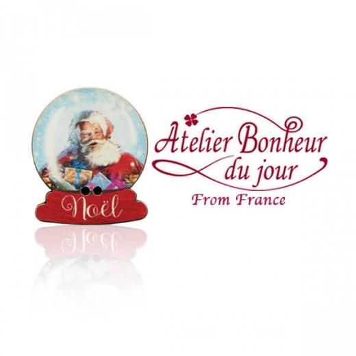 フランス輸入ボタン アトリエ ボヌール ドゥ ジュール クリスマス スノードームサンタ フランス輸入ボタン アトリエ ボヌール ドゥ ジュール クリスマス スノードームサンタ