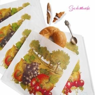 マルシェ袋 スペイン 海外市場の紙袋 三角包 （News Spaper）5