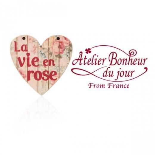 フランス輸入ボタン アトリエ ボヌール ドゥ ジュール ハート文字 La Vie En Rose B フランス輸入ボタン アトリエ ボヌール ドゥ ジュール ハート文字 La Vie En Rose B