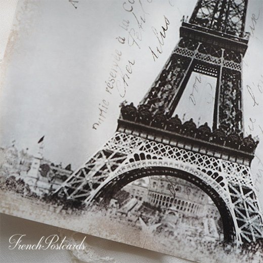 フランス エッフェル塔 モノクロ ポストカード PARIS 1889