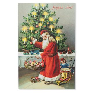 フランス ポストカード フランス クリスマス ポストカード サンタクロース クリスマスツリー（Decoration）
