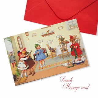 フランス ポストカード/挿絵系 フランス ミニメッセージカード  封筒セット（Bienvenue）