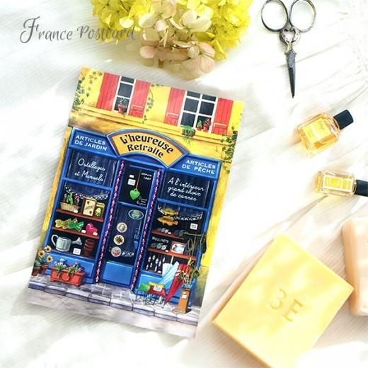 フランス ポストカード パリのお店シリーズ（L'heureuse Fetraite)