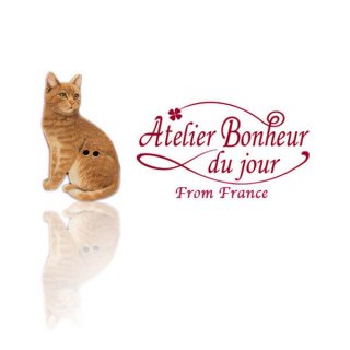 再入荷 フランス輸入ボタン アトリエ・ボヌール・ドゥ・ジュール【猫・キャット C】