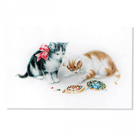 フランス ポストカード 猫 キャット （Boîte de bonbons）- 海外 絵葉書 ・ 輸入雑貨 Zakka MiniMini