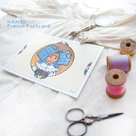 フランスポストカード （HANSi（ハンジ／アンシ） Carreau bleu）【画像3】
