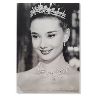 フレンチ ポストカード オードリー・ヘップバーン ティアラ ローマの休日 （Audrey Hepburn）