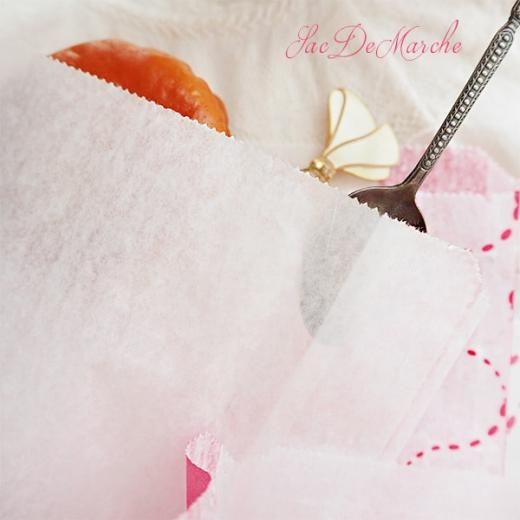 No.16 フランス マルシェ袋 パン屋さんの袋 「私のおやつたち」 Sサイズ No.16 フランス マルシェ袋 パン屋さんの袋 「私のおやつたち