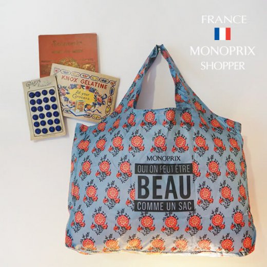 フランス直輸入！】 MONOPRIX モノプリ エコバッグ【フレンチ フラワー】