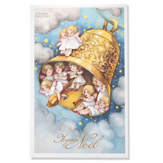 フランス クリスマスポストカード クリスマス・ベル 天使 賛美歌 （Cloche de Noël）- 海外 絵葉書 ・ 輸入雑貨 Zakka  MiniMini