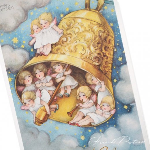 フランス クリスマスポストカード クリスマス・ベル 天使 賛美歌 （Cloche de Noël）- 海外 絵葉書 ・ 輸入雑貨 Zakka  MiniMini