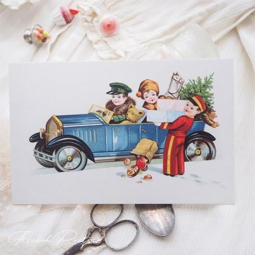 フランス クリスマスポストカード （cadeau de Noëlクリスマス