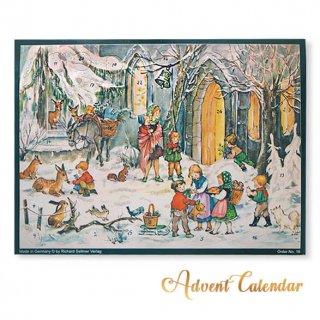 ドイツ クリスマス アドベントカレンダー【M】＜森 うさぎ 子鹿 リス 