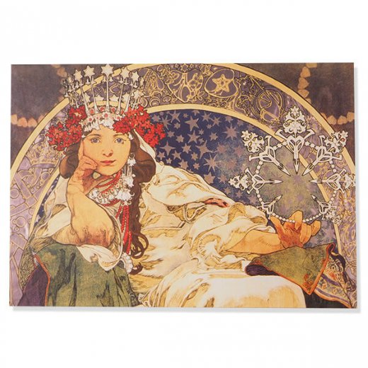 フレンチポストカード アルフォンス・ミュシャ（ ヒヤシンス姫 Priness Hyacinth,1911）