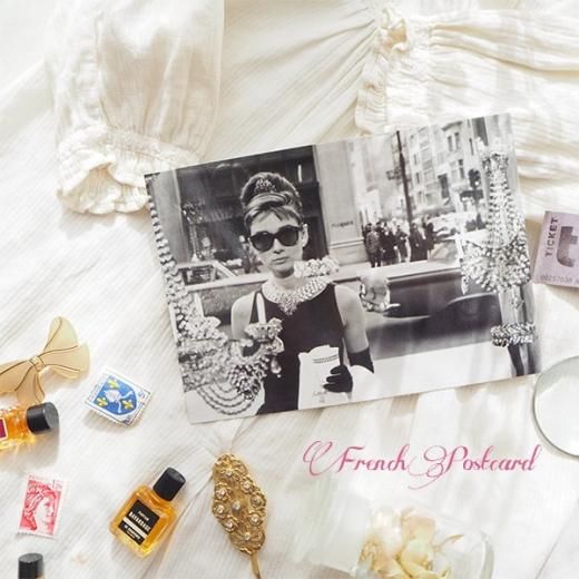 フレンチ ポストカード オードリー・ヘップバーン ティファニー