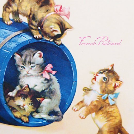 猫(6) L81◆Helena Maguire エンボス アンティークポストカード フランス ドイツ ベルギー イギリス ネコ ねこ 子猫 外国絵葉書 ビンテージ