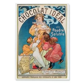 フレンチポストカード アルフォンス・ミュシャ（1897年 ショコラ・イデアルChocolat Idéal）