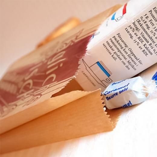 マルシェ袋 ドイツ 海外市場の紙袋（ BROWN イラスト小麦）5枚セット