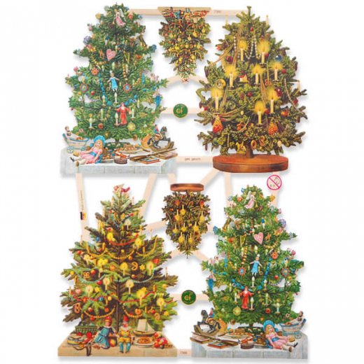 ドイツ クロモス【M】３種のクリスマスツリー