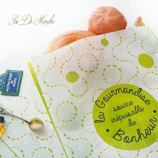 マルシェ袋 フランス 海外市場の紙袋 【特大】（La gourmandise