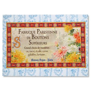 ポストカード フランス SAJOU ポストカード【 フラワー Fabrique parisienne】