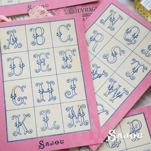 フランス SAJOU ポストカード６枚セット【刺繍図案 rose】【画像6】