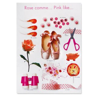 ポストカード/フレンチ系  フランス ポストカード ピンクっぽく（Rose comme... Pink like...）