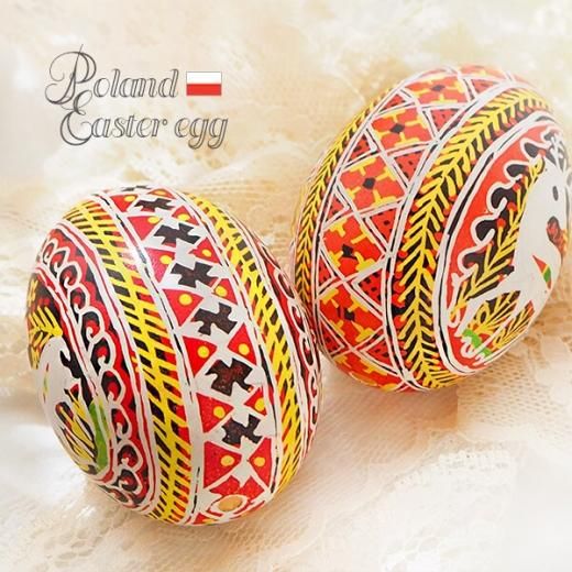 マーケット買付】ポーランド製 イースターエッグ（ピサンキ）【 鹿