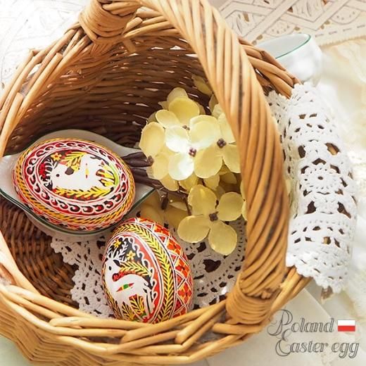 マーケット買付】ポーランド製 イースターエッグ（ピサンキ）【 鹿