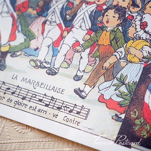  フランス ポストカード 【フランス国歌】 中世 フランス国旗（LA MARSEILLAISE 〜ラ・マルセイエーズ〜）【画像3】