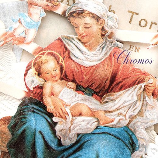 ドイツ クロモス【M】天使 バラ バイオリン キリスト 聖母マリア クリスマス イースター （復活祭）【画像7】